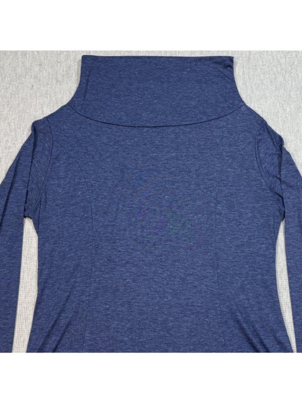 Rosegal Dress Asymmetrical Size 4X 22 Blue Heather Lace Trim Hem Long Sleeve - Picture 6 of 15